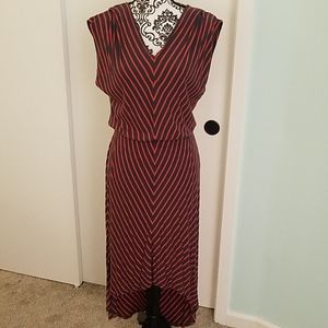 Asymmetrical summer dress.